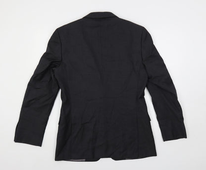 Back view of Autograph men’s grey wool jacket suit jacket, size 38, regular