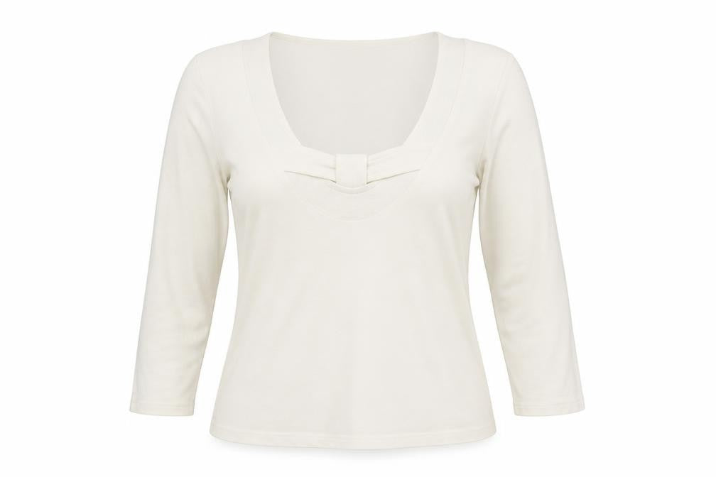 Alex & Co. Womens White Viscose Basic Blouse Size 12 Scoop Neck