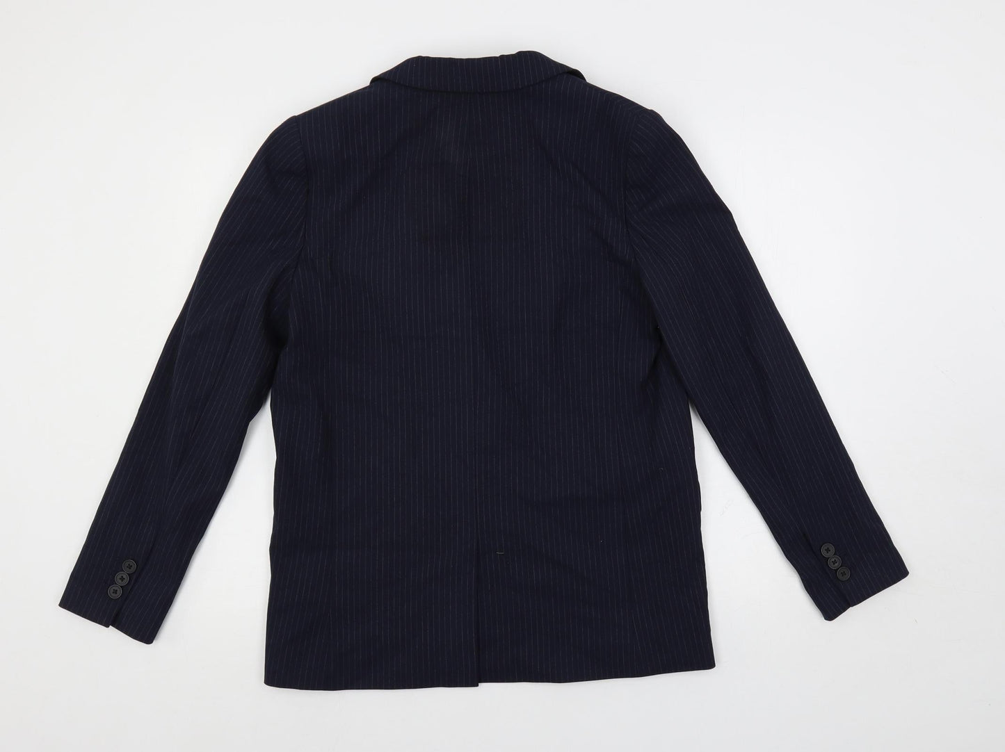 Marks and Spencer Womens Blue Striped Jacket Blazer Size 10 Button