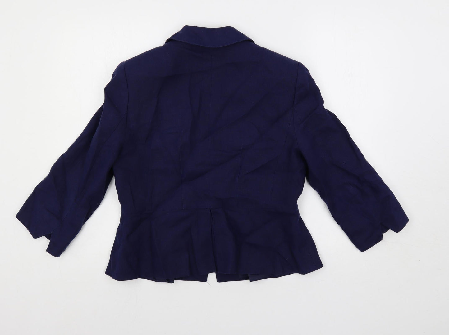 Per Una Womens Blue Jacket Blazer Size 10 Button