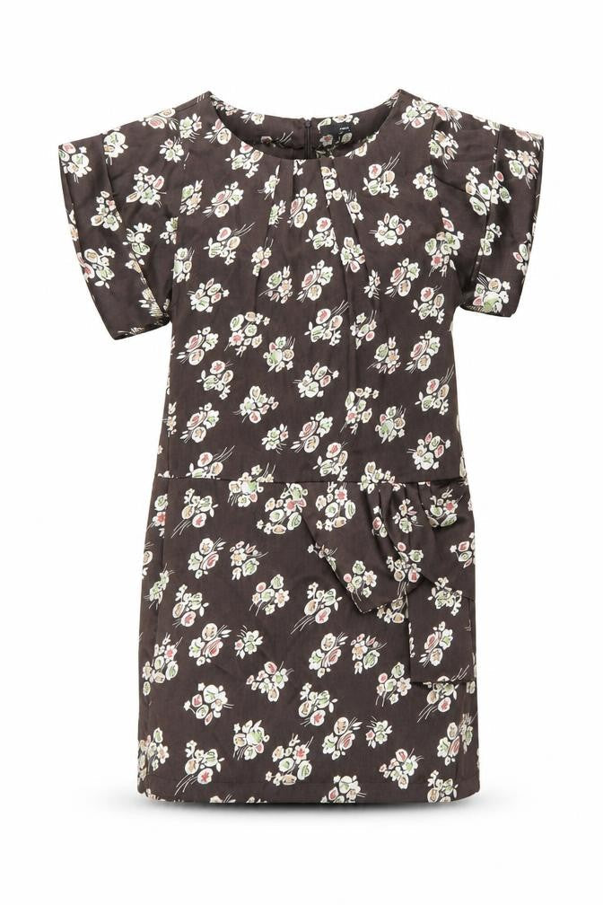 NEXT Womens Brown Floral Polyester Shift Size 12 Boat Neck Zip