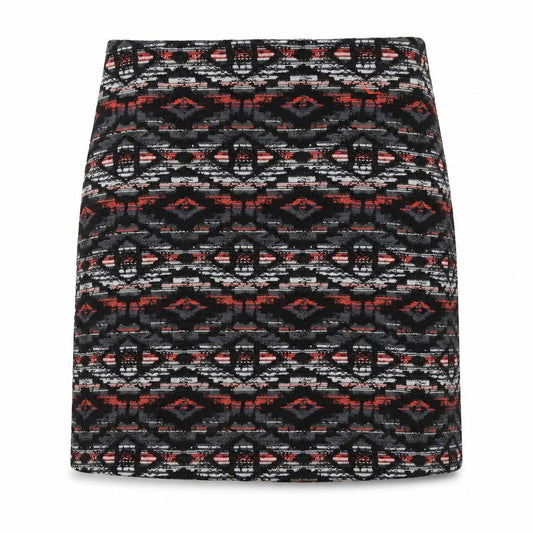 New Look Womens Multicoloured Geometric Cotton A-Line Skirt Size 6 Zip