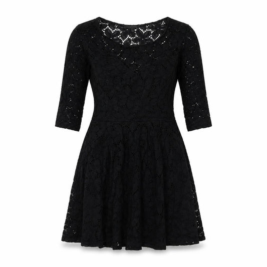 River Island Womens Black Nylon A-Line Size 10 Round Neck Pullover