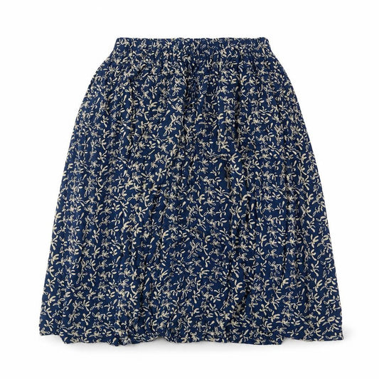 Orvis Womens Blue Geometric Viscose A-Line Skirt Size L Drawstring