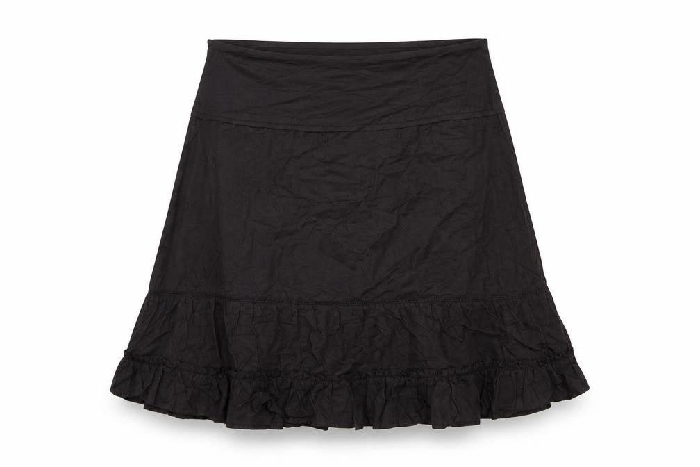 La Redoute Womens Brown Cotton A-Line Skirt Size 8 Zip
