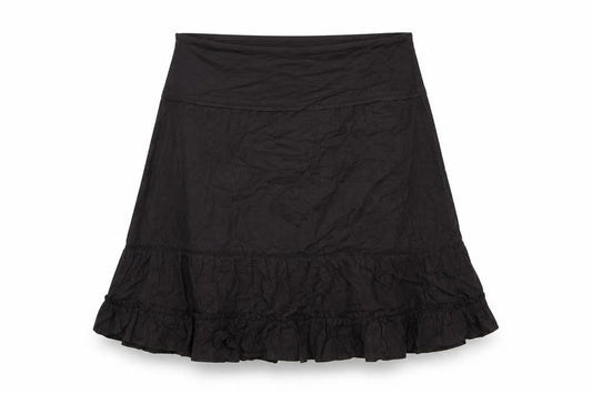La Redoute Womens Brown Cotton A-Line Skirt Size 8 Zip
