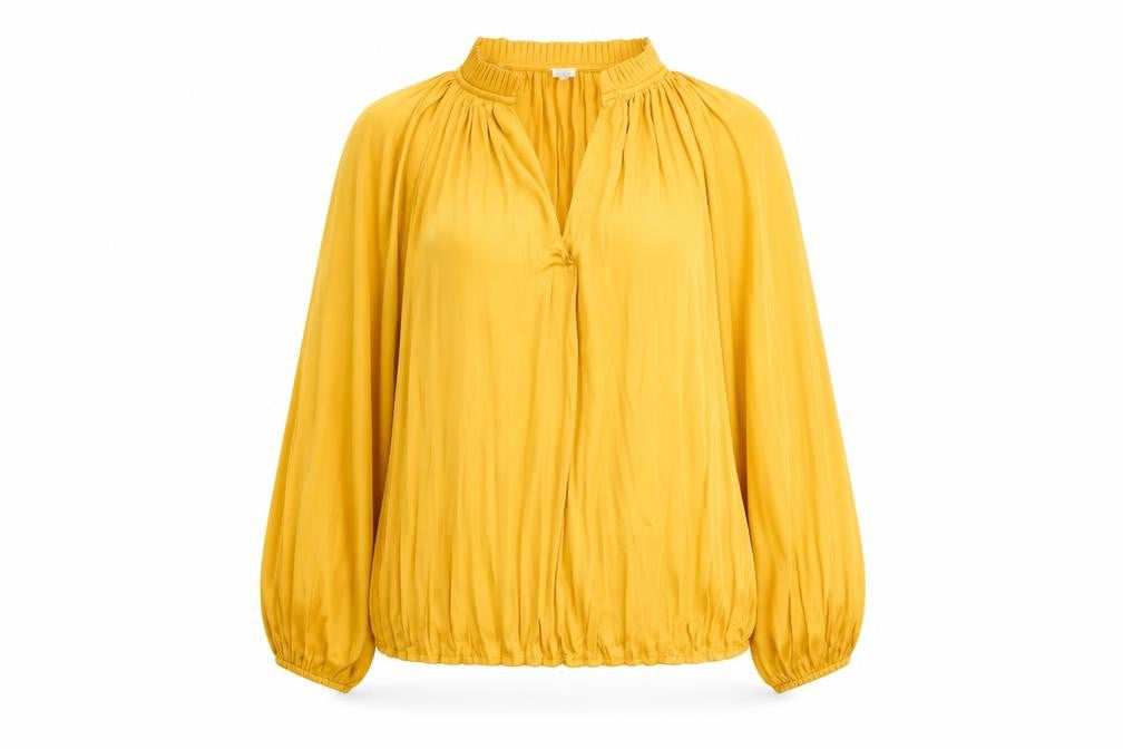 John Lewis Womens Orange Polyester Basic Blouse Size 12 V-Neck