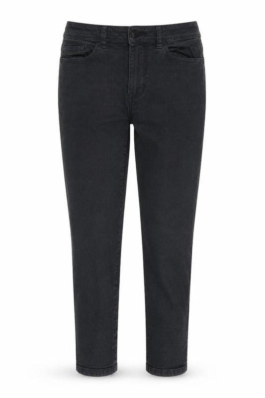 Next Womens Black Cotton Straight Jeans Size 10 L28 in Regular Zip