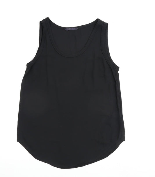 Marks and Spencer Womens Black Polyester Basic Tank Size 10 Round Neck