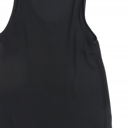 Marks & Spencer Womens Black Polyester Basic Tank Size 10 Round Neck