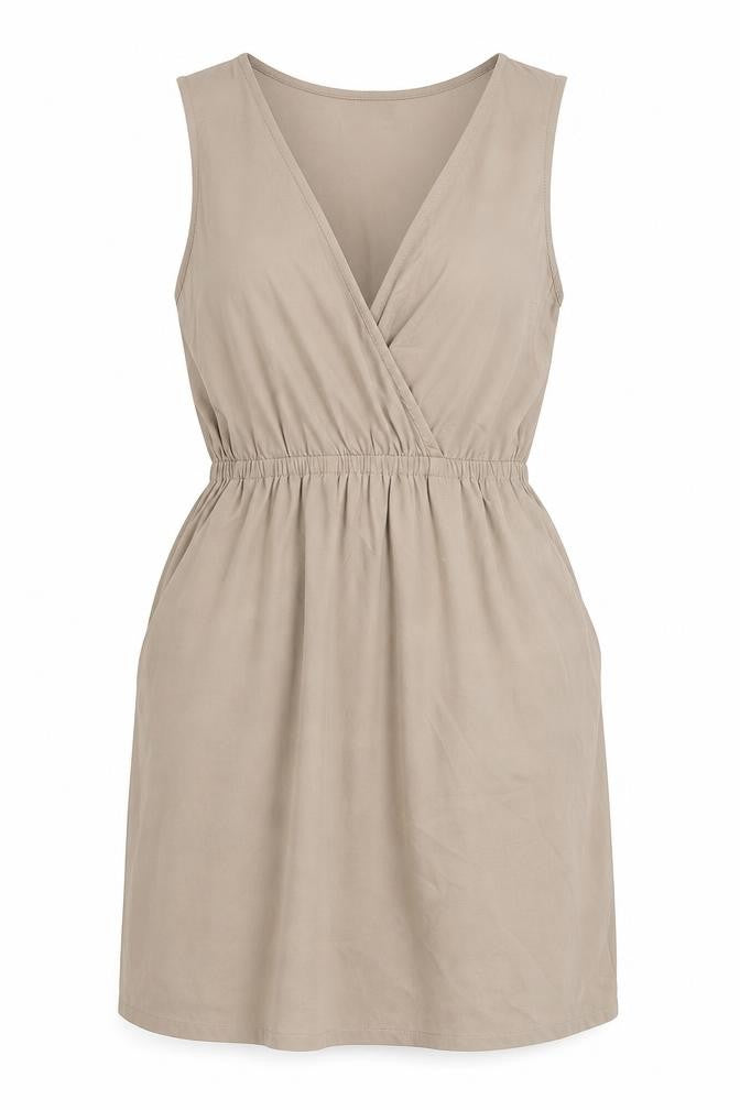 Glamorous Womens Beige Polyester A-Line Size 8 Round Neck Pullover