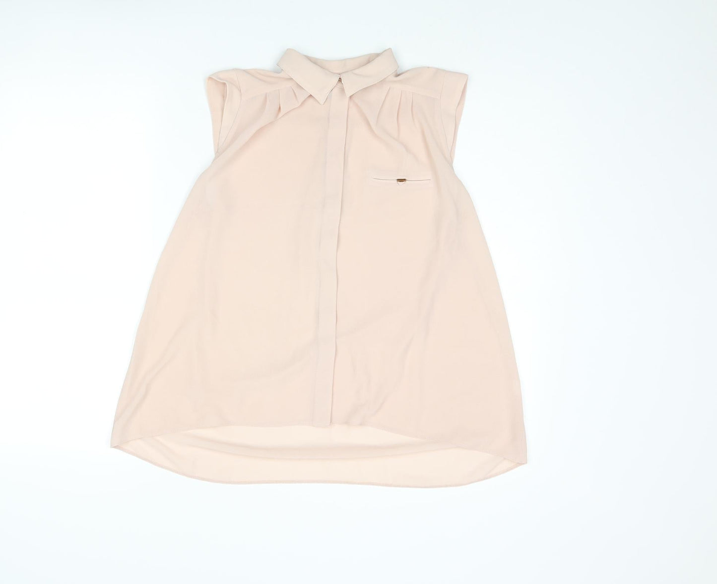Dorothy Perkins Womens Pink Polyester Camisole Blouse Size 10 Collared