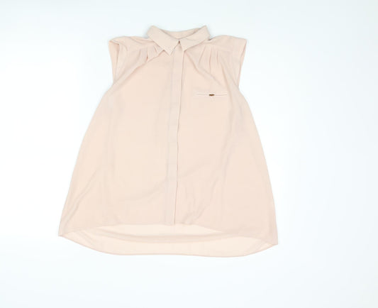 Dorothy Perkins Womens Pink Polyester Camisole Blouse Size 10 Collared