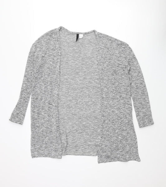 Divided by H&M Womens Grey V-Neck Polyester Cardigan Jumper Size XS