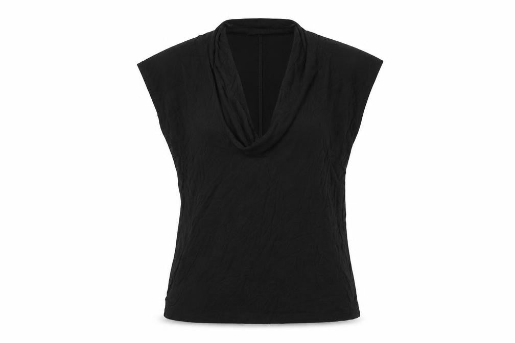 NEXT Womens Black Viscose Basic Blouse Size 12 V-Neck