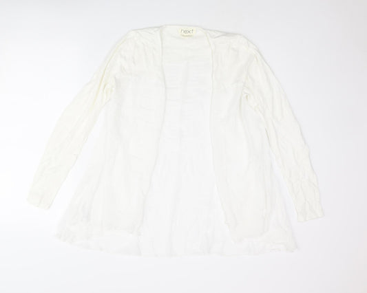 NEXT Womens Ivory Cotton Kimono Blouse Size 8 V-Neck