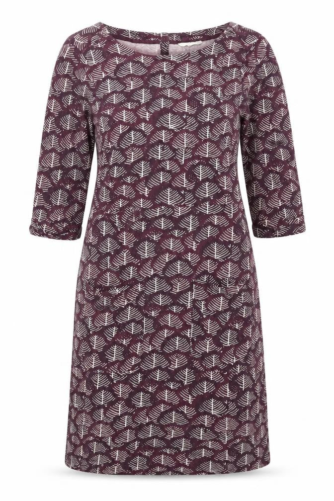 Whtie Stuff Womens Pink Geometric Cotton Shift Size 12 Round Neck Button