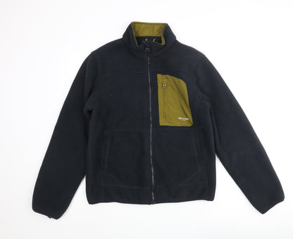 Additional front view of Only & Sons men’s black jacket, size M, zip - contrast pocket logo