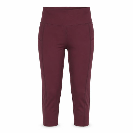 Goodmove Womens Red Polyester Cropped Leggings Size 6 L20 in Regular Pullover - Logo