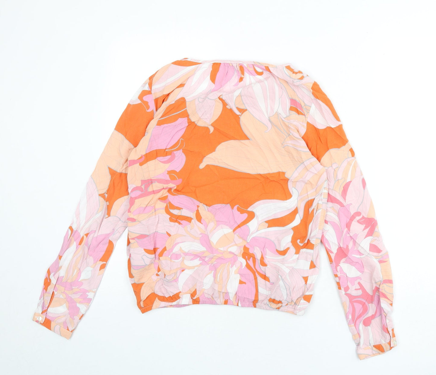 Milano Womens Multicoloured Geometric Viscose Basic Blouse Size 6 V-Neck