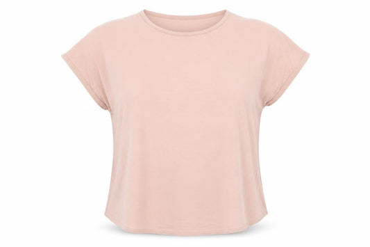Nicole Collection Womens Pink Polyester Basic T-Shirt Size L Round Neck
