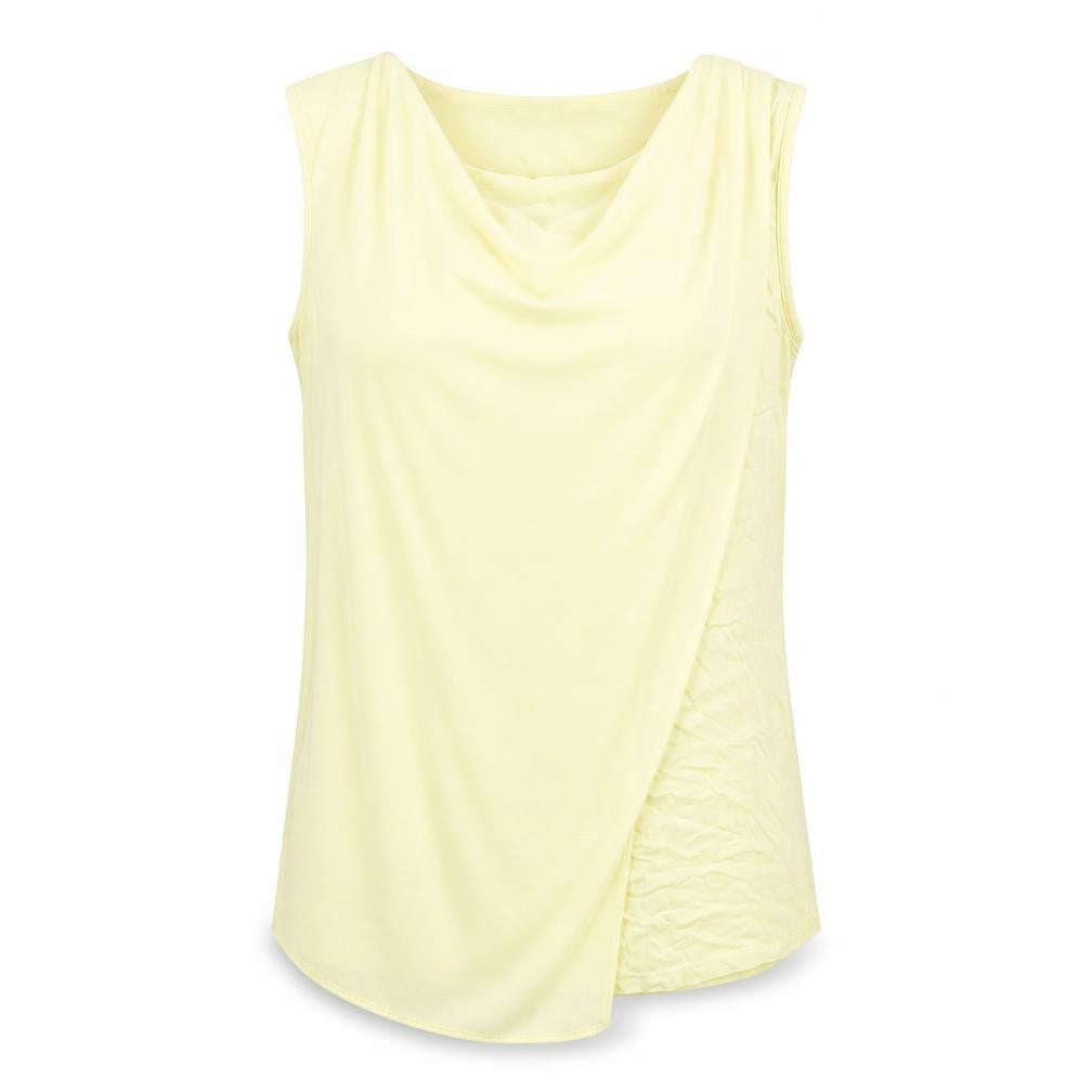 Country Casuals Womens Yellow Polyester Basic Tank Size 10 Round Neck