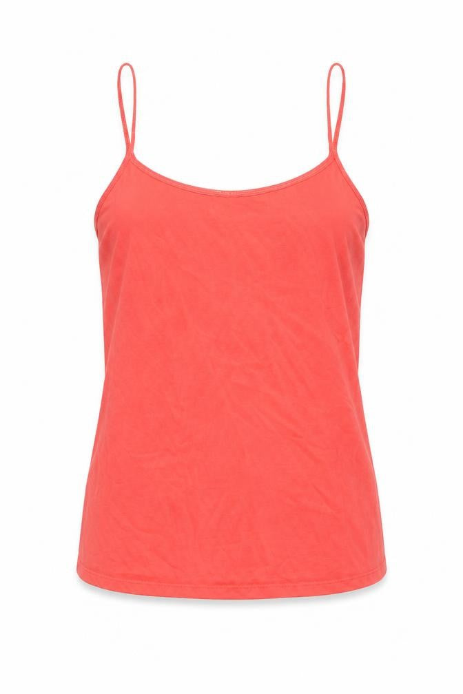 M&Co Womens Pink Cotton Camisole Tank Size 14 Scoop Neck