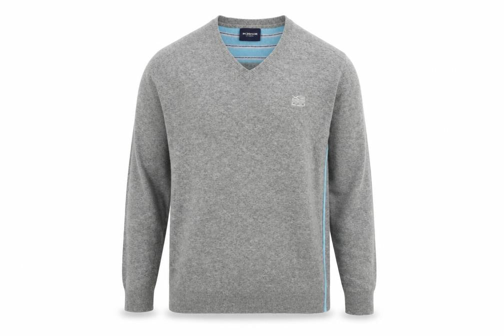 McGregor Mens Grey V-Neck Wool Pullover Jumper Size XL Long Sleeve