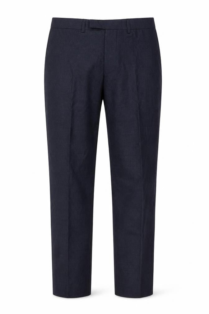 Moss 1851 Mens Beige Wool Trousers Size 32 in L30 in Regular Button