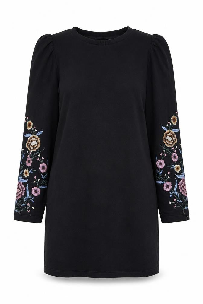 ASOS Womens Black Polyester A-Line Size 8 Crew Neck Pullover