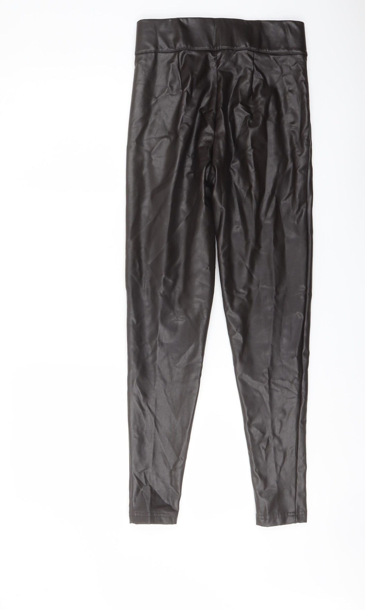 Marks and Spencer Womens Brown Polyester Jegging Trousers Size 8 L26 in Regular