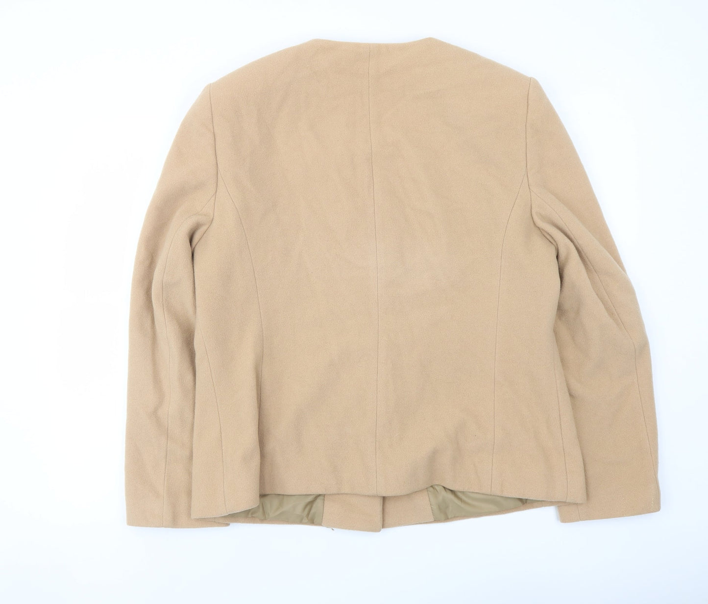 Gray Osbourn Womens Beige Jacket Size 18 Button