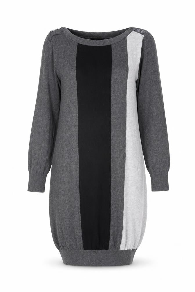 NEXT Womens Grey Boat Neck Cotton Tunic Jumper Size 8