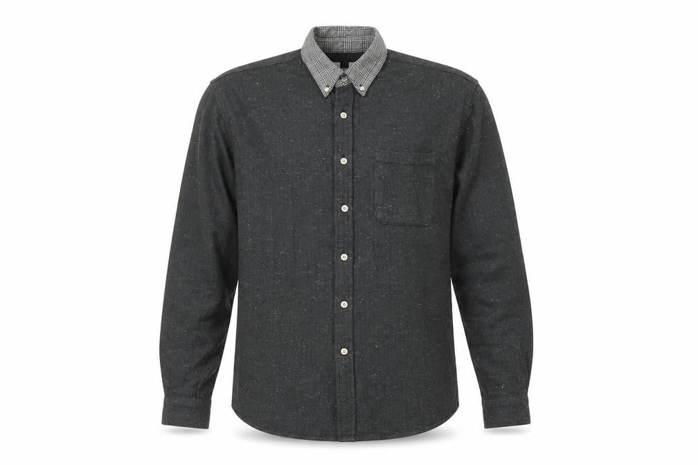Topman Mens Grey Cotton Button-Up Size M Collared Button