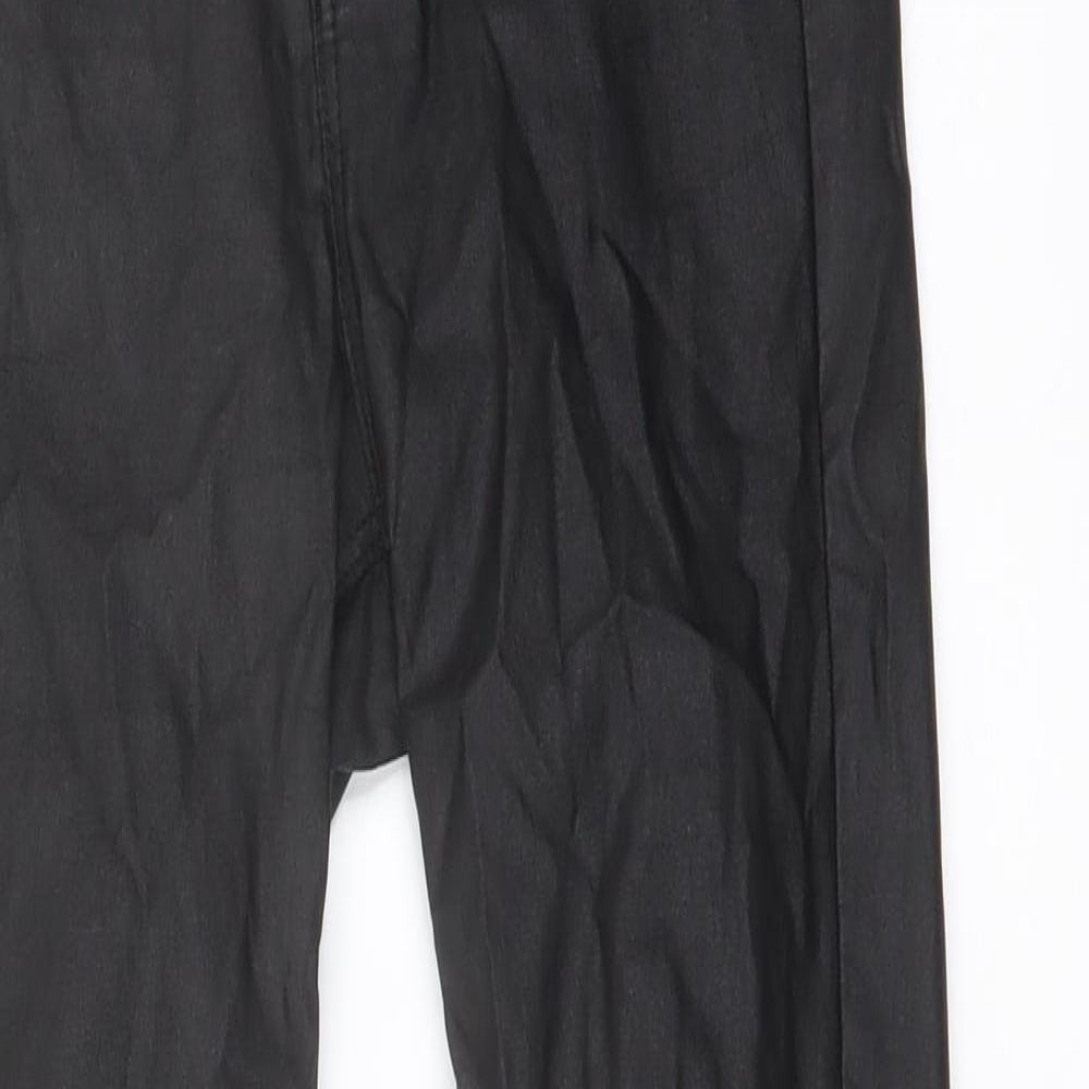 Stradivarius Womens Black Polyester Jegging Trousers Size 6 L27 in Regular Button