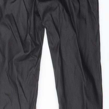 Stradivarius Womens Black Polyester Jegging Trousers Size 12 L27 in Regular Button