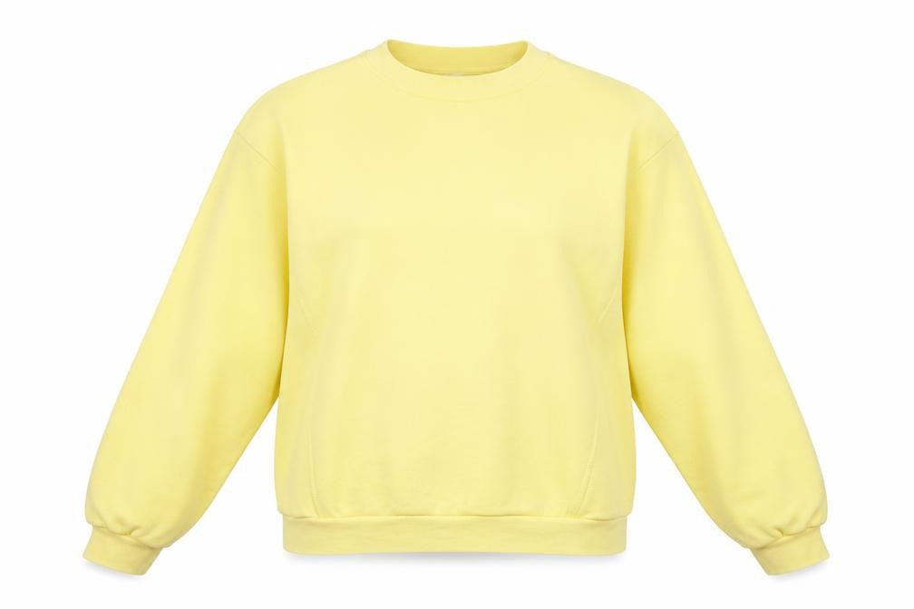 Topshop Womens Yellow Cotton Pullover Sweatshirt Size S Pullover