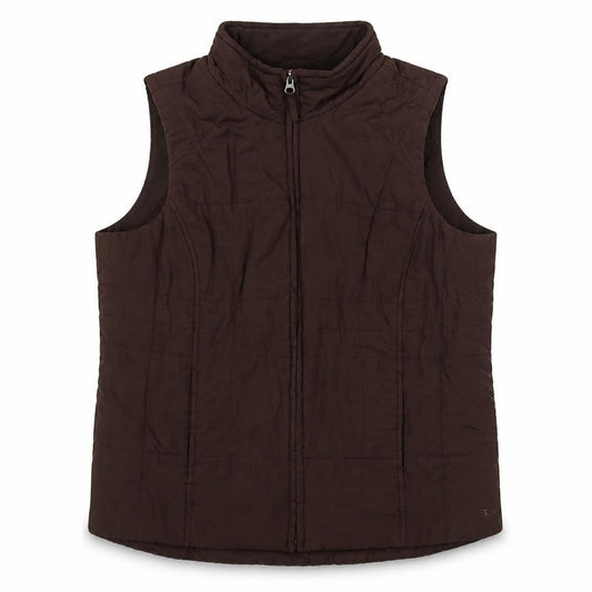 Athletic Works Womens Brown Gilet Jacket Size 8 Zip - Size 8-10, Fleece Lined