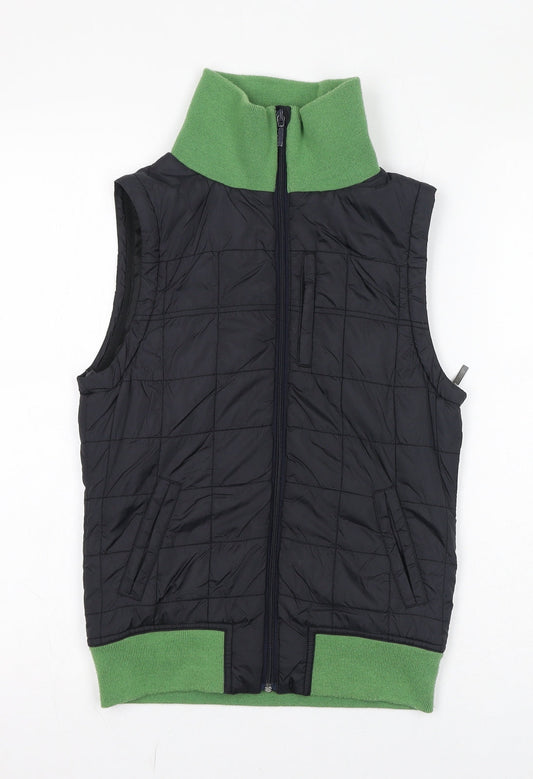 Koucla Mens Black Gilet Jacket Size S Zip