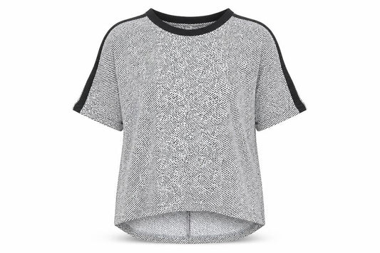 Lilley & Skinner Womens White Animal Print Viscose Basic T-Shirt Size 12 Crew Neck