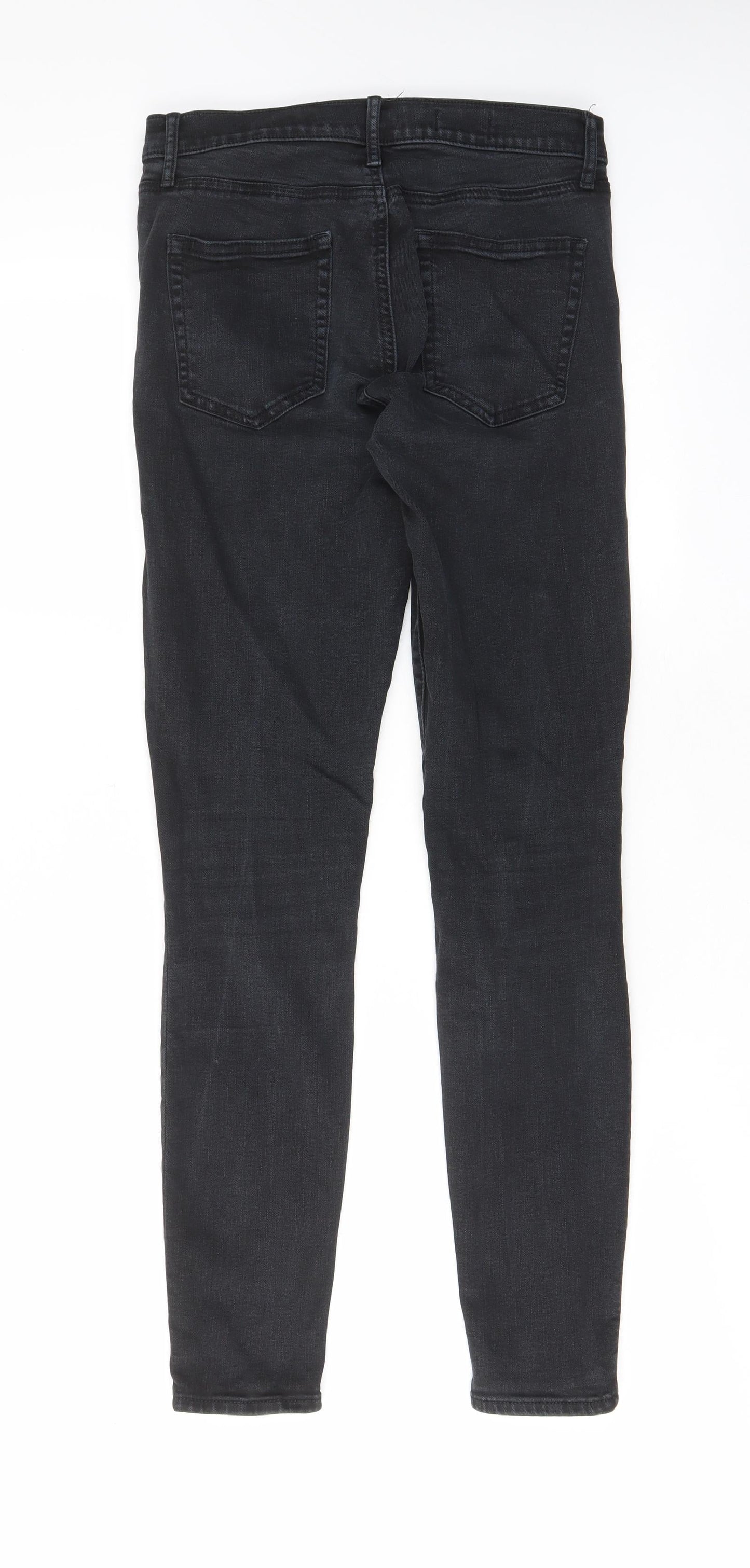 Gap Womens Black Cotton Skinny Jeans Size 28 in L30 in Regular Zip - Pockets, Belt Loops