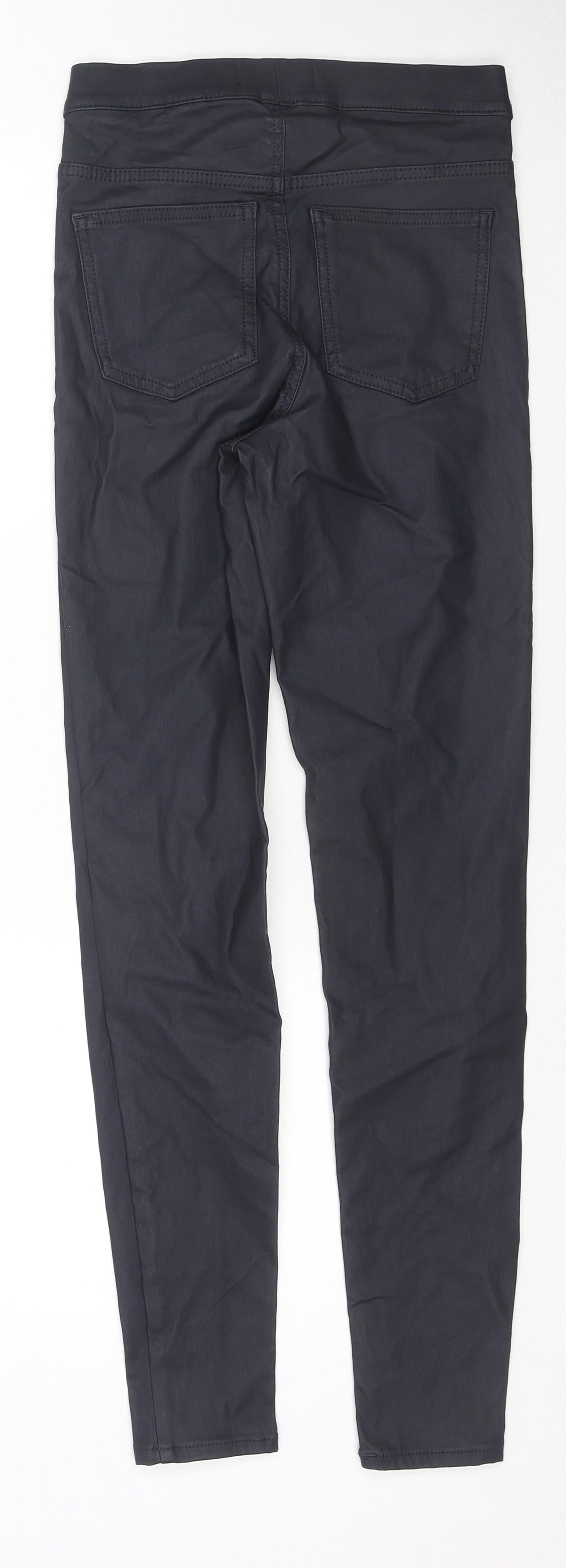 Marks and Spencer Womens Blue Viscose Jegging Trousers Size 6 L28 in Slim