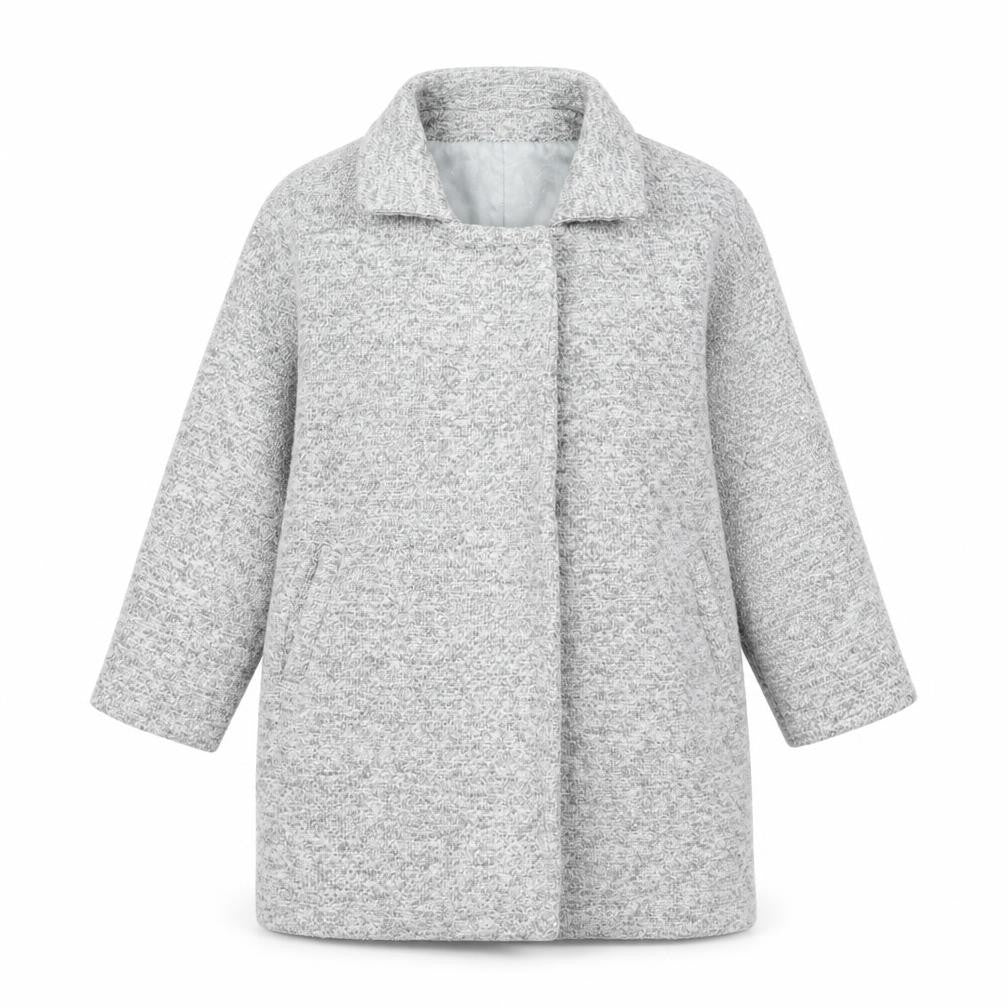 I Love Poponamu Girls Green Pea Coat Coat Size S Snap