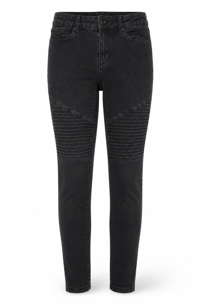 VERO MODA Womens Black Cotton Skinny Jeans Size M L32 in Regular Zip