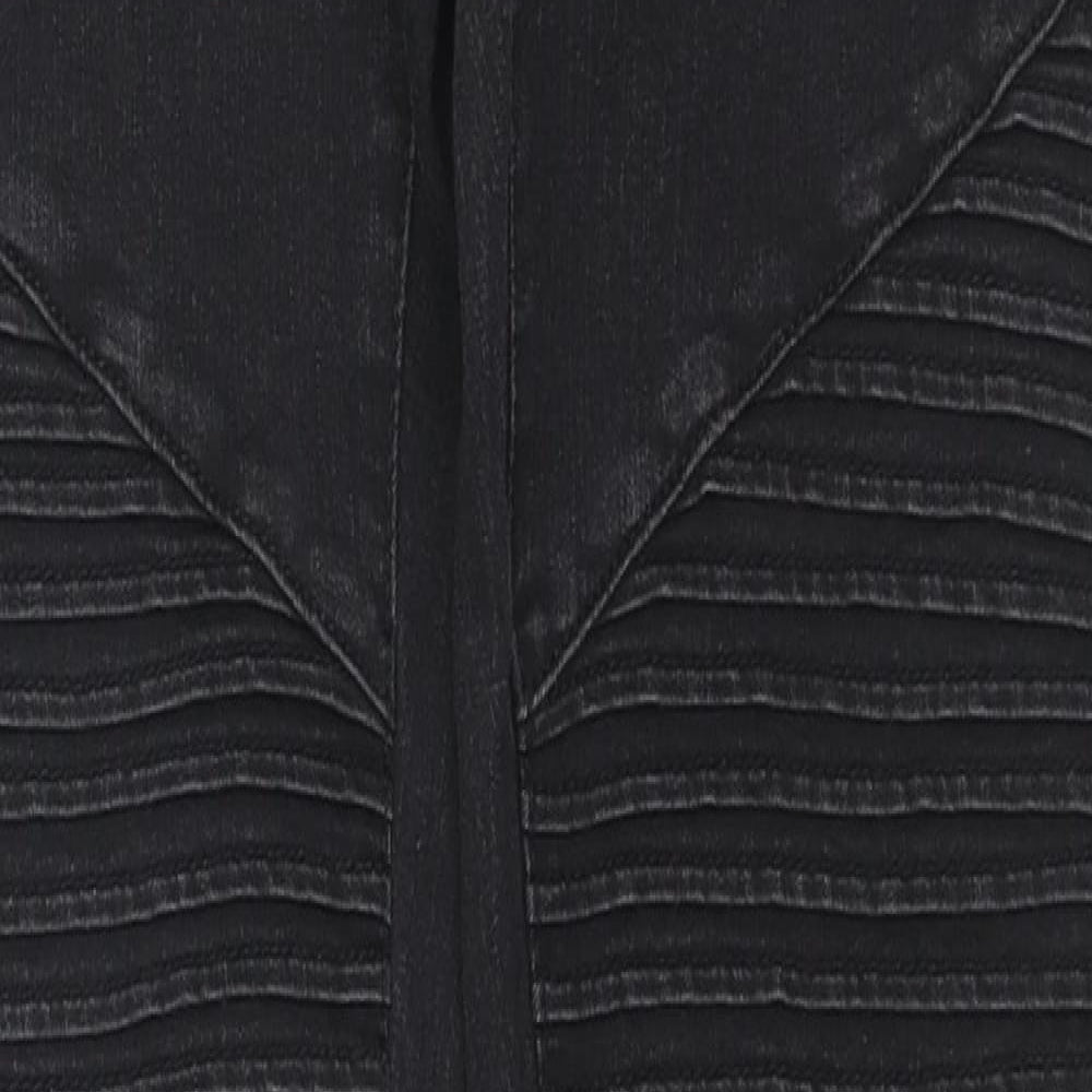 VERO MODA Womens Black Cotton Skinny Jeans Size M L32 in Regular Zip