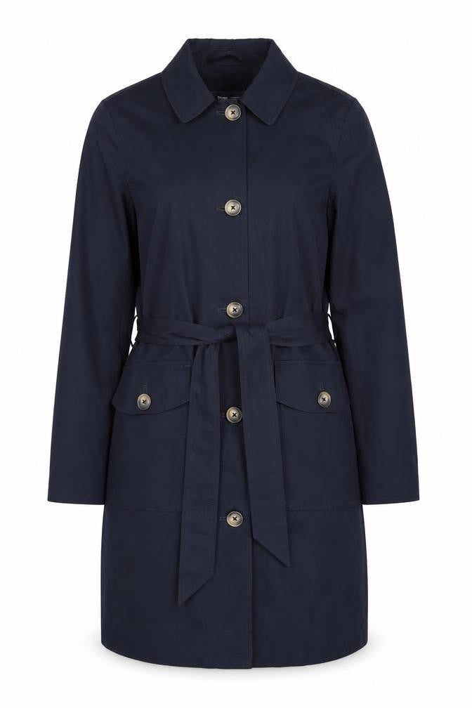 Marks and Spencer Womens Blue Trench Coat Coat Size 8 Button