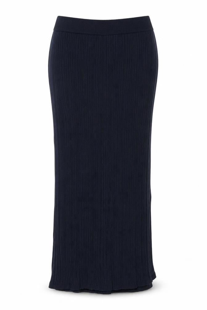 Marks & Spencer Womens Blue Viscose Maxi Skirt Size M - Side Slit(s)