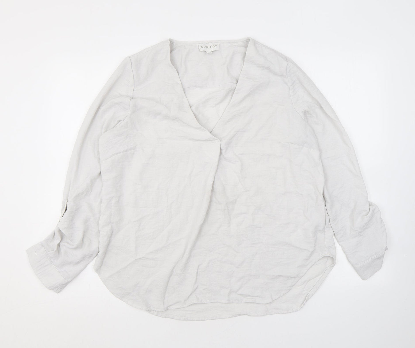 Apricot Womens Ivory Polyester Basic Blouse Size 12 V-Neck