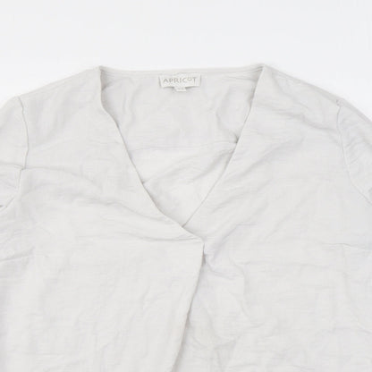 Apricot Womens Ivory Polyester Basic Blouse Size 12 V-Neck
