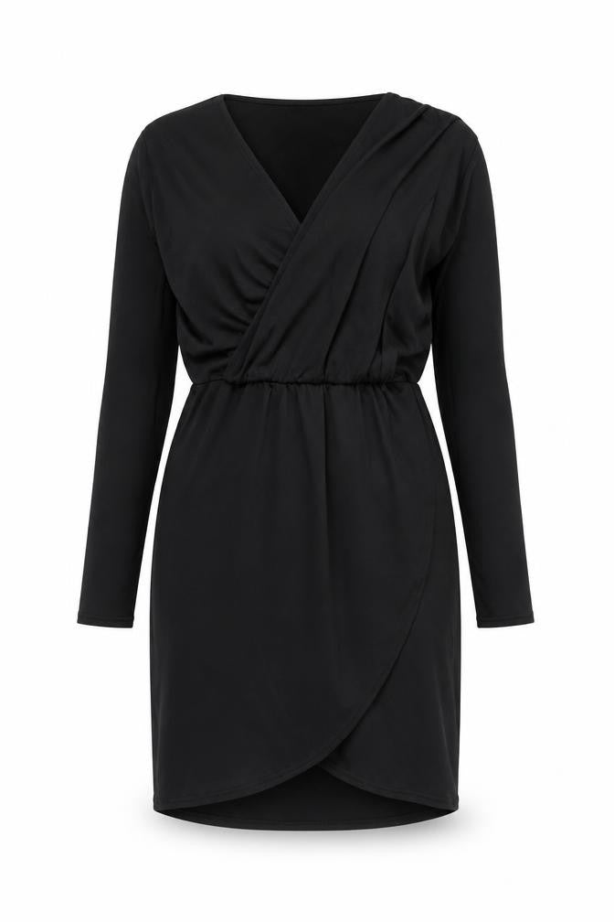 Robyn Womens Black Polyester Bodycon Size 12 V-Neck Pullover